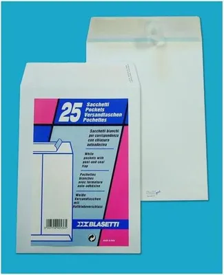 Zdjęcie produktu dla Blasetti Mailpack, Biały, Papier, 160 mm, 230 mm, 100 szt.