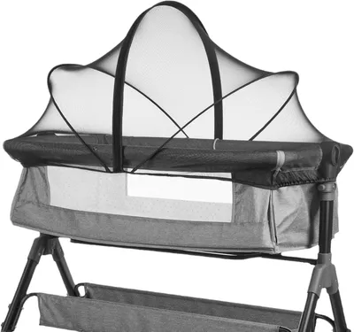 Imagen del producto de Cuna de viaje Klamboe, mosquitera universal con cremallera silenciosa, de malla fina, para cunas de bebé