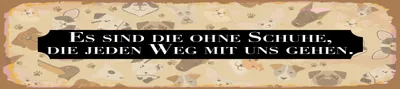Produktbild von vianmo Blechschild 10x46 cm Es sind die ohne Schuhe