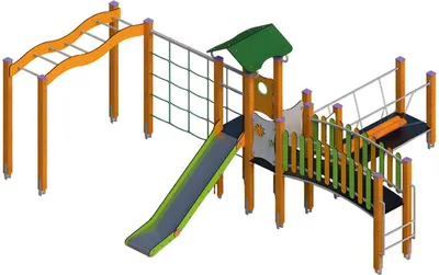 Produktbild von Spielplatzanlage Spielzone Spielpark Rutschbahn Spielbereich Bewegungsfläche