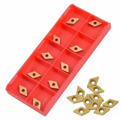 Productafbeelding van 10 stuks diamantvorm CNC-hartmetaal inzetsnijder voor roestvrijstalen draaimachines