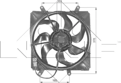 Obrázek produktu pro Ventilátor chlazení motoru NRF pro TOYOTA AVENSIS