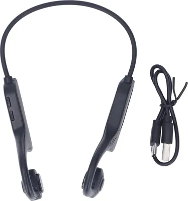 Zdjęcie produktu dla Słuchawki z przewodnictwem kostnym, wodoodporne, Bluetooth, bezprzewodowe, otwarte, sportowe