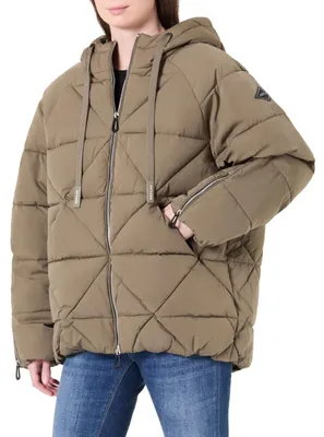 Produktbild von Replay Damen Steppjacke mit Kapuze, Army Green 435 (Grün), L