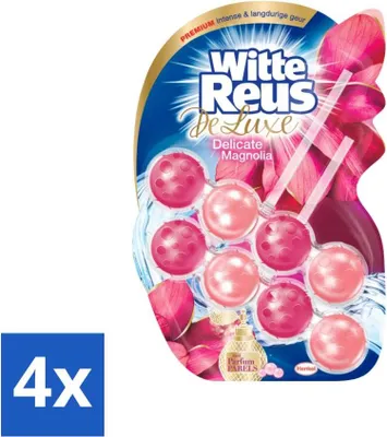 Produktbild von Weißer Riesen-Toilettenblock Deluxe Delicate Magnolia 2 Stück - Vorteilspack - 4 Stücke