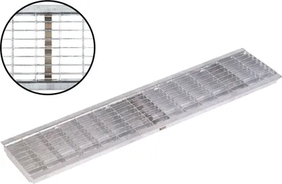 ACO Self® Rost Maschenrost 30x10mm Stahl verzinkt 50cm 310311 Seitenansicht mit Zoomansicht