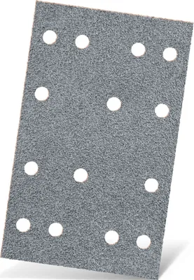 Produktbild von MENZER Platinum Klett-Schleifblätter, 133 x 80 mm, 14-Loch, f. Schwingschleifer, Halbedelkorund (50 Stk.) K40