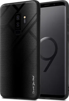 Produktbild von Cadorabo Hülle für Samsung Galaxy S9 PLUS Schutz Hülle in Schwarz Handyhülle TPU Etui Cover Case Tempered Glas