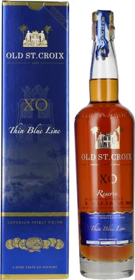 Produktbild von Old St. Croix (A.H. Riise) The Thin Blue Line + Box 700ml 40% Vol.