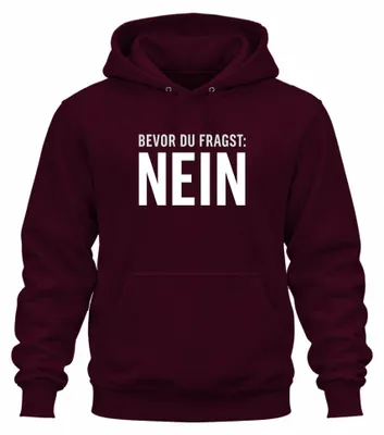 Obrázek produktu pro Než se zeptáš No funny sarcastic cheeky saying gift uni hoodie mikina s kapucí, Burgundy, M