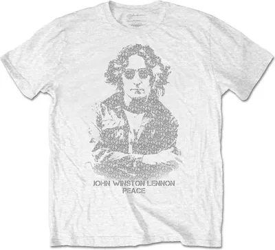 Produktbild von John Lennon Peace White L T-Shirt