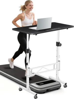 Obrázok produktu pre Ergonomický počítačový stolík na kolieskach – ťažká čierna doska – ideálny do spálne a kancelárie – 80 x 40 cm