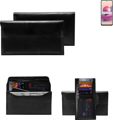 Produktbild von K-S-Trade Handy Hülle kompatibel mit Xiaomi Redmi Note 10S Schutz Hülle Tasche Schutz Case Handytasche Kunstleder schwarz, 1x