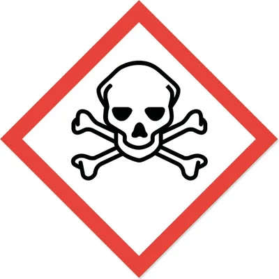 Produktbild von Gefahren-Aufkleber I Wetterfeste Folie mit UV-Schutzlaminat I Gefahrenstoff-Symbol mit GHS06 Giftig-Bezeichnung I 10 x 10 cm I GHS-Kennzeichnung I Warnung I Achtung I Hinweis I hin150