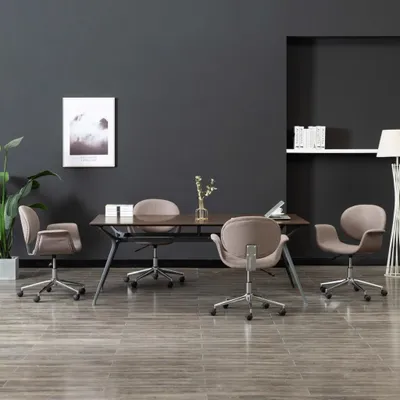 Produktbild von The Living Store Drehbare Esszimmerstühle 4 Stk. Taupe Stoff