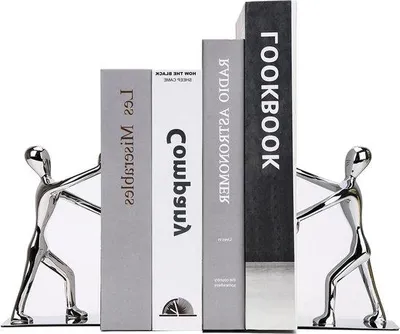 Produktbild von Famanu Bücherstütze Kung Fu Man - Edelstahl, kreativ, dekorativ