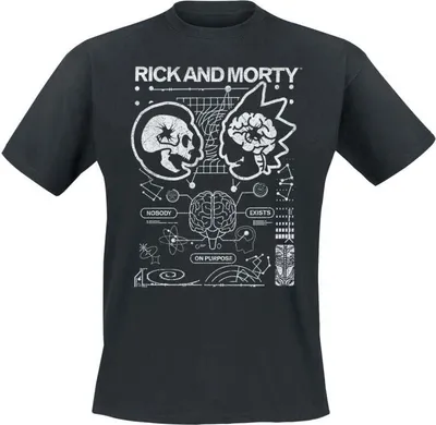 Immagine prodotto di Maglietta Rick And Morty Herren Rick and Morty - Nobody Exists On Purpose schwarz L