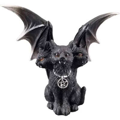 Produktbild von Dreiköpfige Vampirkatze Catula Schwingen und Pentagrammkette