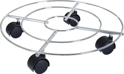 Produktbild von Pflanzenroller Chrom, Ø 35 cm, silber Tragkraft: 25 kg