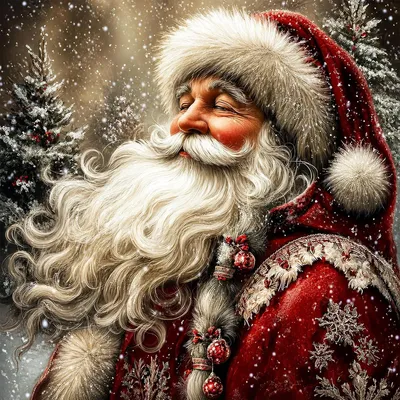 Imagen del producto de Pintura con diamantes, diseño navideño, 35 x 35 cm, kit de manualidades para adultos