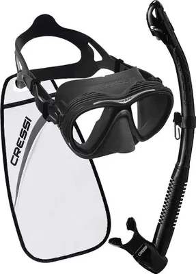 Zdjęcie produktu dla Cressi Quantum Itaca Ultra Dry Zestaw do snorkelingu czarny czarny jeden rozmiar