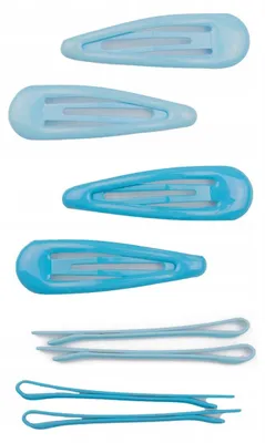 Produktbild von Miss Glow 38281 Haarspangen-Set für Mädchen 8 Stück Blau