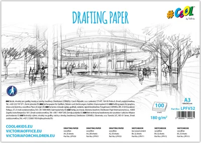 Immagine prodotto di VICTORIA per disegni tecnici Quartiere A3/100 fogli 180 g/m2