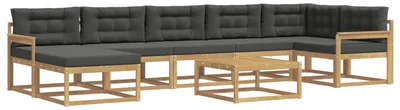 Produktbild von vidaXL Outdoor-Sofagarnitur 8 stk. Weiß und Anthrazit