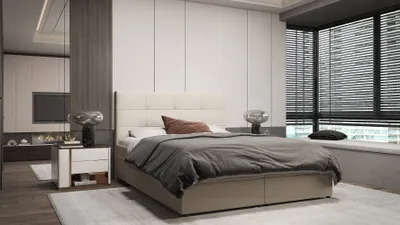 Produktbild von Designbett MALIKA – 180x200, Beige