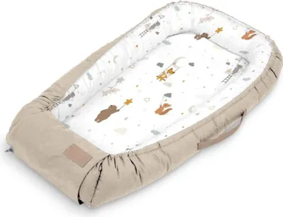 Image de regalik Nid bébé pour nouveau-nés – Nid douillet en coton & velours, Oeko-Tex, lounger bébé portable, fait main UE