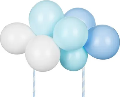 Image de Décoration de gâteau bleu clair bleu ballon topper de gâteau