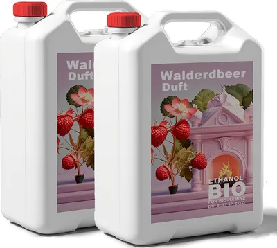 Obrázek produktu pro 2x5 litrů bioetanolu WALDERBEEREDUFT Premium 100% pro krbový líh 10L