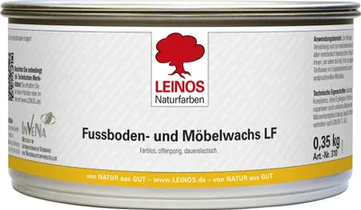 Produktbild von LEINOS Fußboden- und Möbelwachs LF 350 g für Holz innen, lösemittelfrei