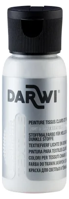 Produktbild von Darwi 4x DARWI Stoffmalfarbe, Flasche 50ml, Weiß - Weiß DA0100050010C