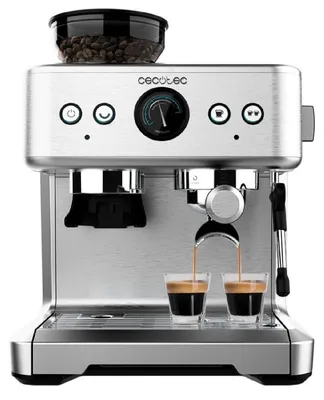 Zdjęcie produktu dla Cecotec Power Espresso 20 Barista Maestro, Ekspres do espresso, 2,4 l, Ziarna kawy, Wbudowany młynek, 2250 W, Stal nierdzewna