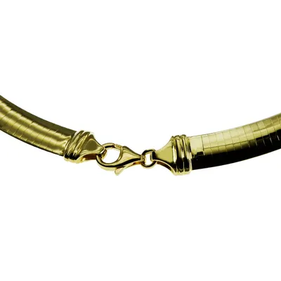 Produktbild von Halsreif Omega 8mm flach - 42cm - Wendeomega