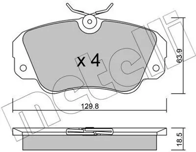 Produktbild von METELLI Bremsbeläge Satz Vorne Bremsklötze für OPEL Omega B Limousine (V94) 22-0538-0
