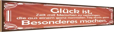 Produktbild von vianmo Holzschild 10x46 cm Glück aus Tag Besonderes machen
