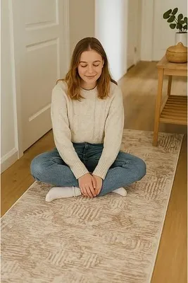 Produktbild von Teppichläufer 100 x 300 cm - Geometrisch - Wohnzimmer/Schlafzimmer - Büro/Eßzimmer