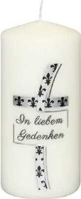 Produktbild von Trauerkerze "In liebem Gedanken" 150 x 70 mm, Gedenkkerze