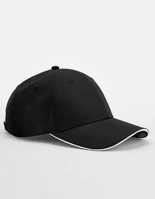 Produktbild von Beechfield B195R | Team Sports-Tech Cap - Farbe: Black/White - Größe: One Size