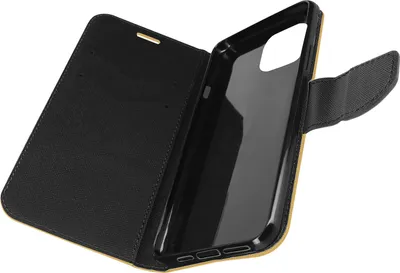 Obrázok produktu pre Avizar, elegantné puzdro s klopkou a možnosťou postavenia pre Apple iPhone 14, zlatá farba