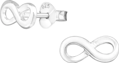 Produktbild von 925 Sterling Silber Ohrstecker Unendlichkeit