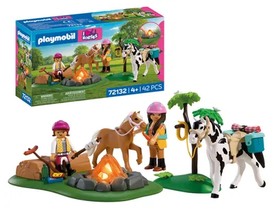 Produktbild von PLAYMOBIL Reitausflug mit Lagerfeuer