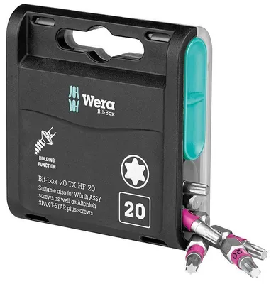 Immagine prodotto di Confezione grande di bit Bit-Box 20 TX HF T 20 L.25mm WERA