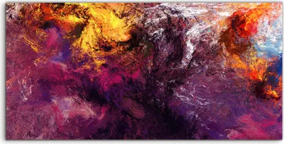 Produktbild von Coloray Canvas 140x70  Wandbild Leinwand Bilder Flieder Wolken Spritzer Abstraktion
