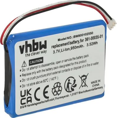 Produktbild von vhbw Akku kompatibel mit Garmin Nüvi 2545LM GPS Navigation Navi (930 mAh, 3,7 V, Li-Ion)
