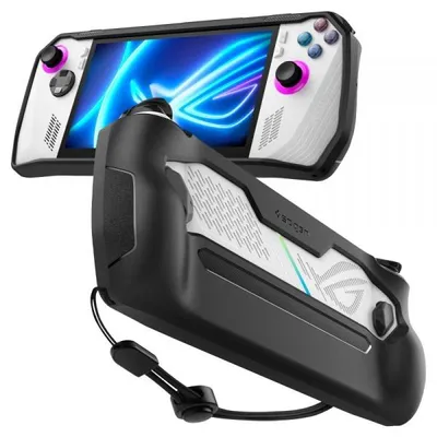 Imagen del producto de Spigen Rugged Armor, funda, para ASUS, color negro, termoplástico de poliuretano (TPU), compatible con ROG Ally, resistente a caídas, resistente a arañazos