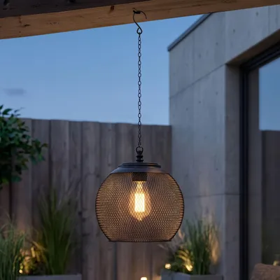 Produktbild von Northpoint LED Solar Hängeleuchte LED warmweiß Gartenleuchte Hängelampe wetterfest IP44 mit Haken automatische Dämmerung Balkon Terrasse Beleuchtung