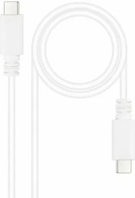 Produktbild von Kabel Usb-c 2.0 A Usb-c 1m White Nanocable 10.01.2301-w